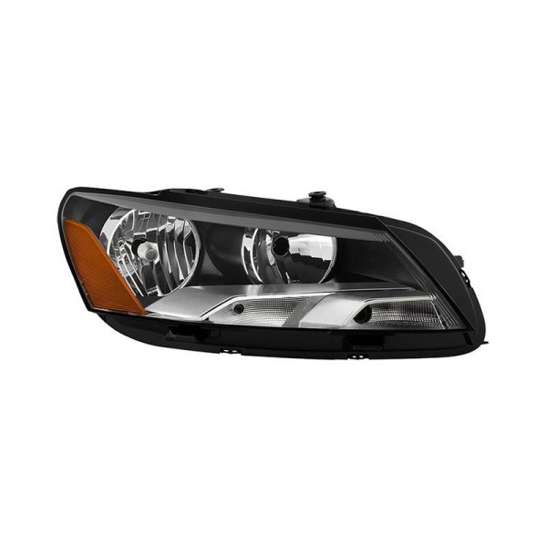Spyder® - Passenger Side Black/Chrome Factory Style Headlight, Volkswagen Passat