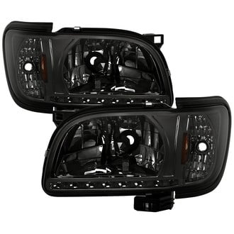 Spyder® - Driver and Passenger Side Chrome/Smoke Euro Headlights with Parking LEDs