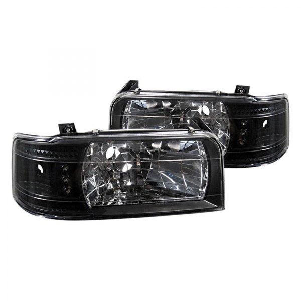 Spyder® - Black Euro Headlights with Parking LEDs