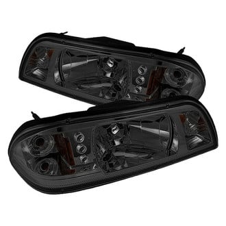 Spyder® - Signature Series Driver and Passenger Side Chrome/Smoke Euro Headlights with Parking LEDs