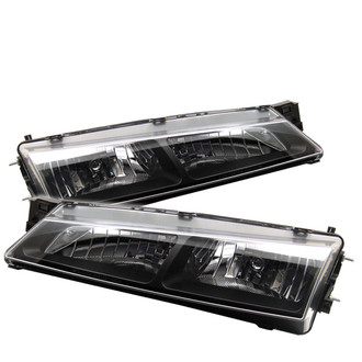 Spyder® - Signature Series Driver and Passenger Side Black Euro Headlights