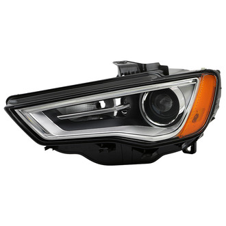 Spyder® - Driver Side Black/Chrome Factory Style Projector Headlight with LED DRL
