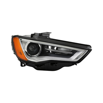 Spyder® - Passenger Side Black/Chrome Factory Style Projector Headlight with LED DRL