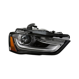 Spyder® - Passenger Side Black/Chrome Factory Style Projector Headlight with LED DRL