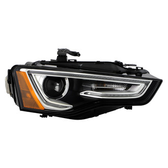 Spyder® - Passenger Side Black Factory Style Projector Headlight with LED DRL