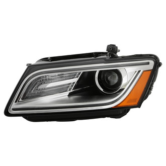 Spyder® - Driver Side Black/Chrome Factory Style Projector Headlight with LED DRL