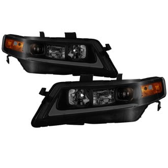 Spyder® - Driver and Passenger Side Black/Smoke LED Light Tube Projector Headlights