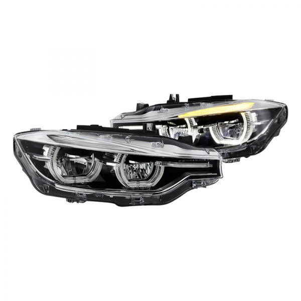 Spyder® - Chrome Halo Projector LED Headlights, BMW 3-Series