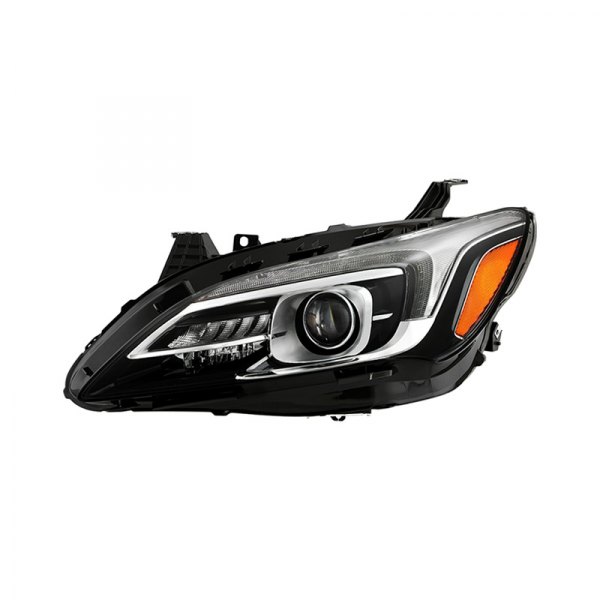 Spyder® - Driver Side Black Factory Style Projector Headlight with LED DRL, Buick Lacrosse