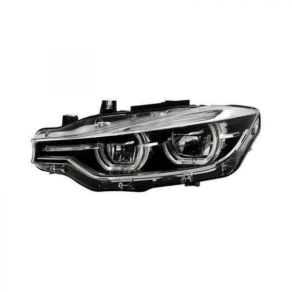 Spyder® - Driver Side Black/Chrome Factory Style Halo LED Headlight