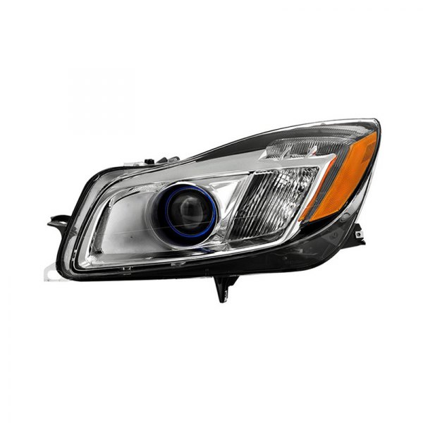 Spyder® - Driver Side Chrome Factory Style Projector Headlight with LED DRL