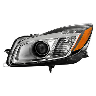 Spyder® - Driver Side Chrome Factory Style Projector Headlight with LED DRL