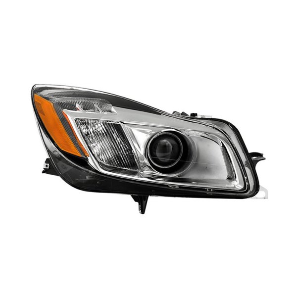 Spyder® - Passenger Side Chrome Factory Style Projector Headlight with LED DRL