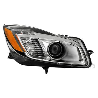 Spyder® - Passenger Side Chrome Factory Style Projector Headlight with LED DRL