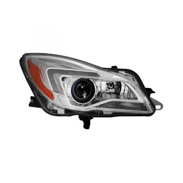 Spyder® - Passenger Side Chrome Factory Style Projector Headlight with LED DRL, Buick Regal