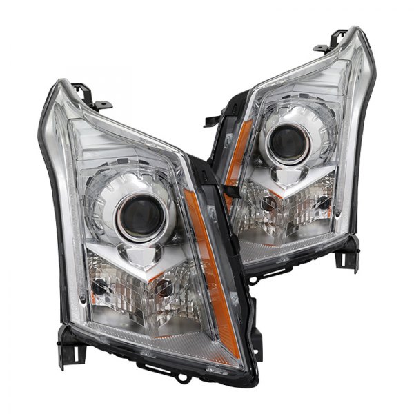 Spyder® - Chrome Switchback LED Light Tube Projector Headlights, Cadillac SRX
