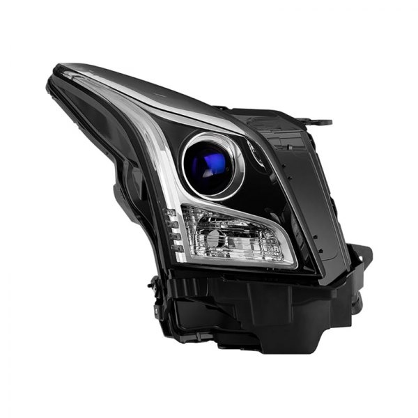 Spyder® - Passenger Side Black/Chrome Factory Style Projector Headlight, Cadillac ATS