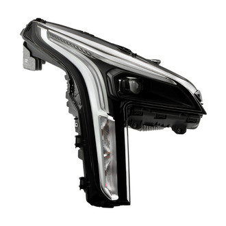 Spyder® - Passenger Side Black/Chrome Factory Style Projector LED Headlight with DRL