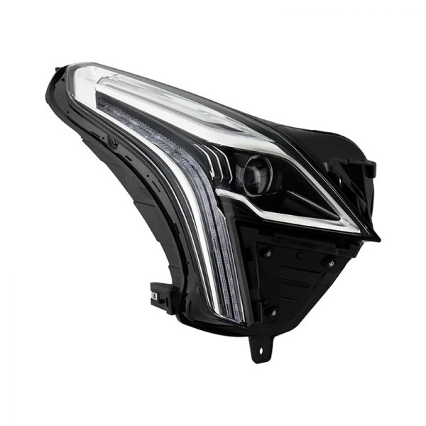 Spyder® - Passenger Side Black Factory Style Light Tube Projector LED Headlight with DRL, Cadillac XT5