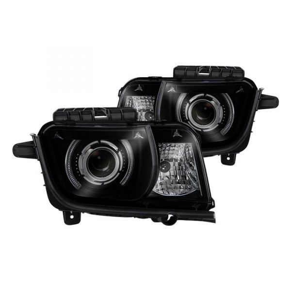 Spyder® - Black/Smoke LED Halo Projector Headlights, Chevy Camaro