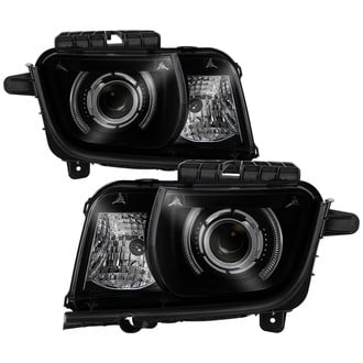 Spyder® - Driver and Passenger Side Black/Smoke LED Halo Projector Headlights