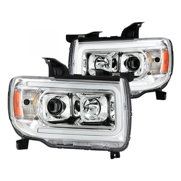 Spyder® - Chrome LED DRL Bar Projector Headlights, GMC Canyon