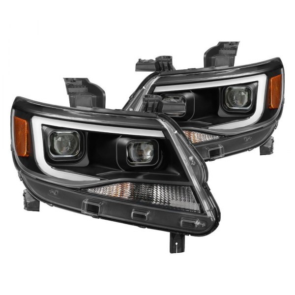 Spyder® - Black Light Tube Projector Headlights, Chevy Colorado