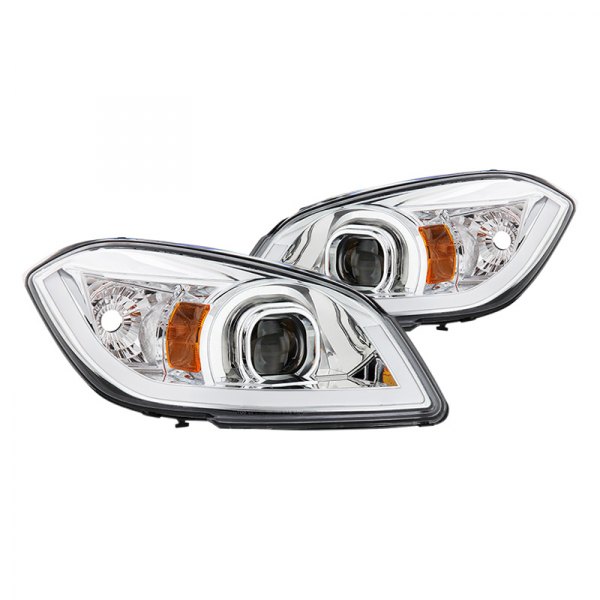 Spyder® - Chrome LED Light Tube Projector Headlights, Chevy Cobalt