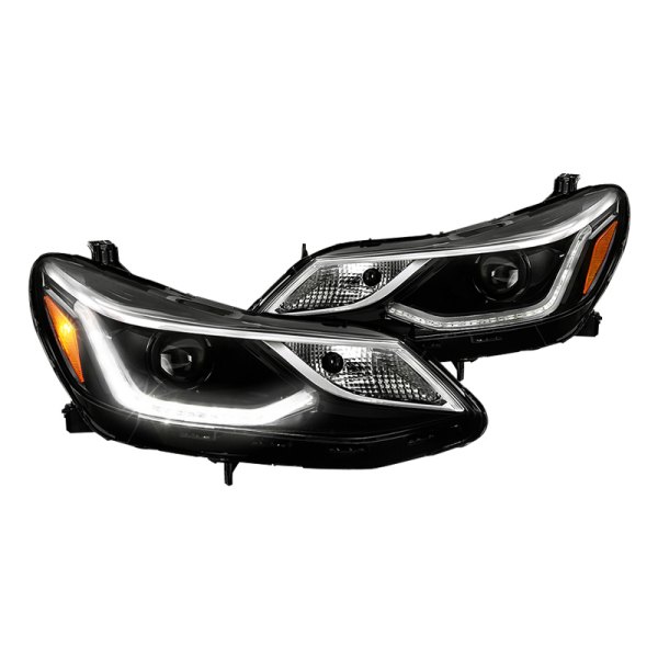 Spyder® - Black Factory Style Projector Headlights with LED DRL, Chevy Cruze