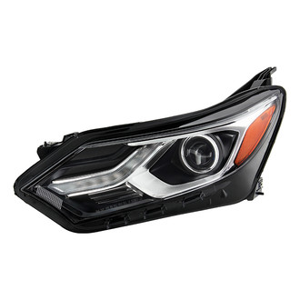 Spyder® - Driver Side Black Factory Style Projector Headlight with LED DRL