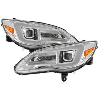 Spyder® - Driver and Passenger Side Chrome LED Headlights