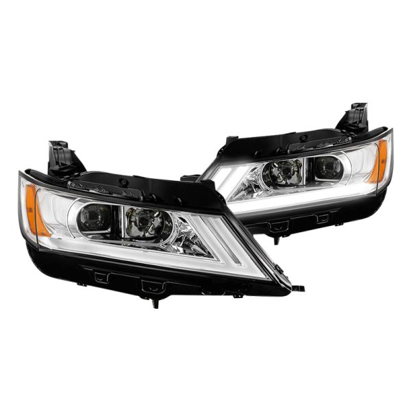 Spyder® - Chrome LED Light Tube Projector Headlights, Chevy Impala