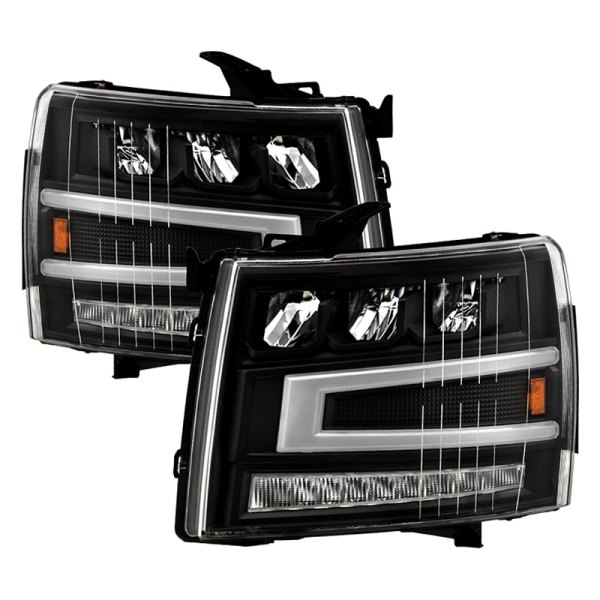 Spyder® - Black DRL Bar LED Headlights
