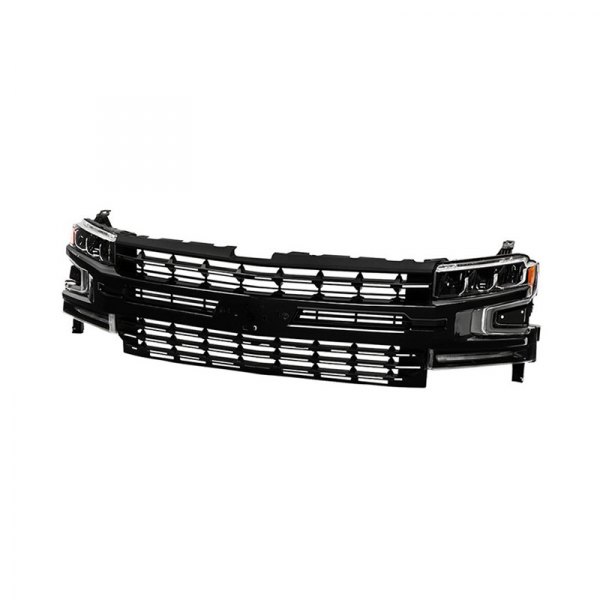 Spyder® - Black Factory Style Light Tube LED Headlights with Black Grille