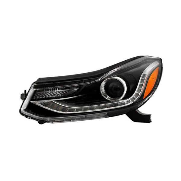 Spyder® - Black Factory Style Projector Headlight with LED DRL, Chevy Trax