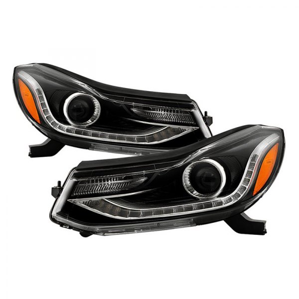 Spyder® - Black Factory Style Projector Headlights with LED DRL, Chevy Trax