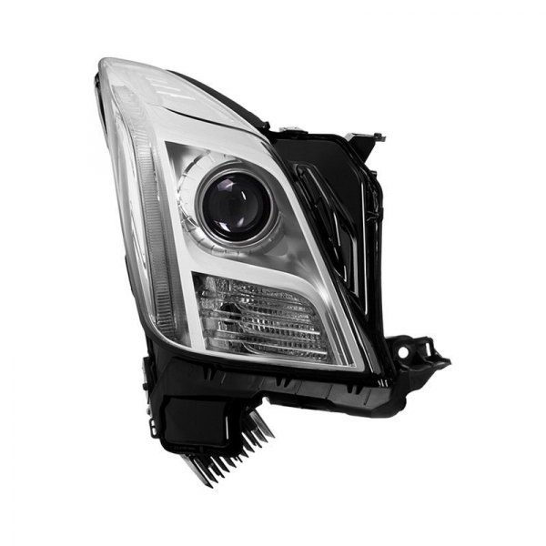 Spyder® - Passenger Side Chrome Factory Style Projector Headlight with LED DRL, Cadillac XTS