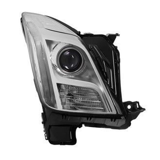 Spyder® - Passenger Side Chrome Factory Style Projector Headlight with LED DRL