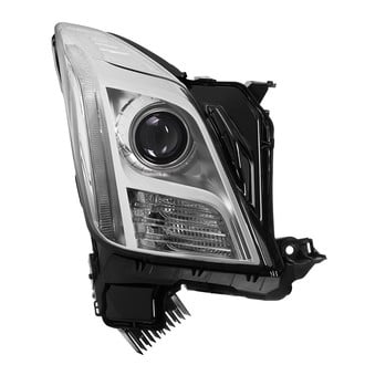 Spyder® - Passenger Side Chrome Factory Style Projector Headlight with LED DRL