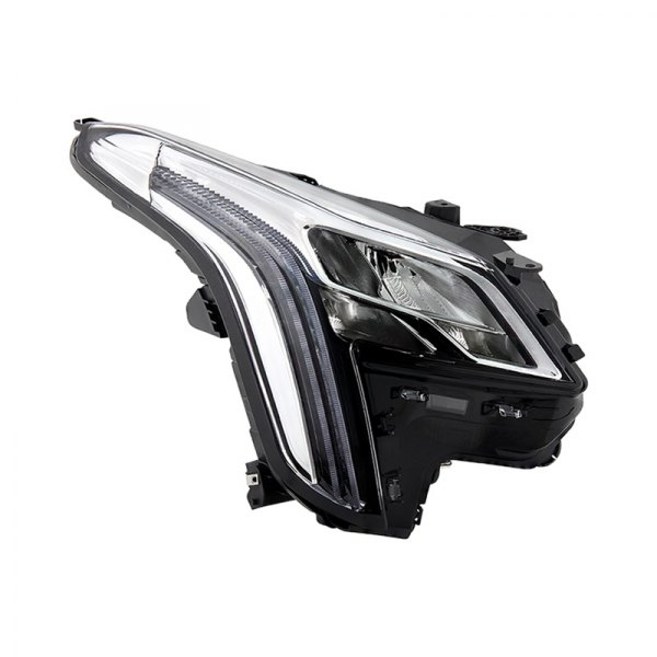 Spyder® - Passenger Side Black/Chrome Factory Style LED Headlight with Switchback DRL, Cadillac XTS