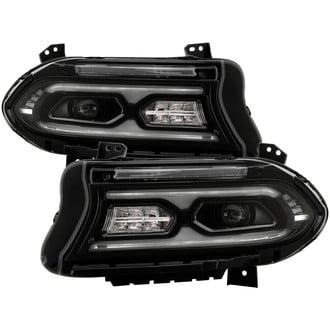 Spyder® PRO-JH-DCHA15-FLED-BK - Driver and Passenger Side Black