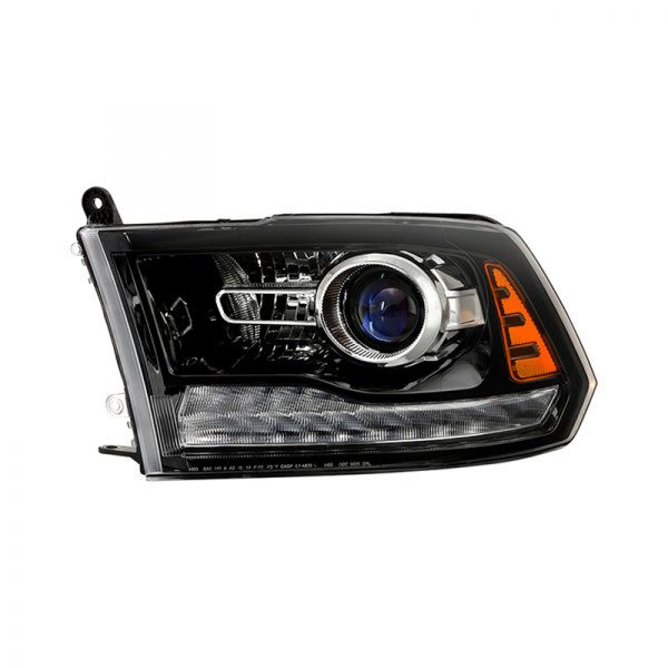 Spyder® - Driver Side Black Factory Style Projector Headlight with LED Turn Signal