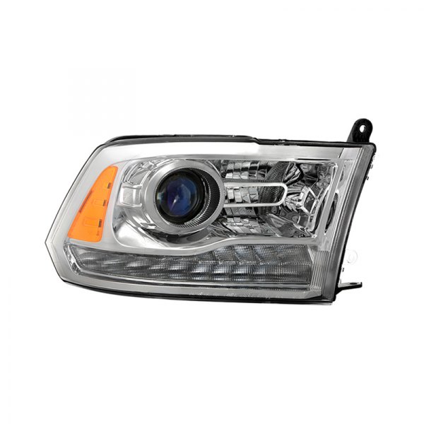 Spyder® - Passenger Side Chrome Factory Style Projector Headlight with LED Turn Signal