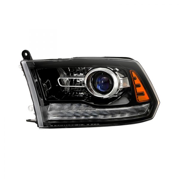 Spyder® - Driver Side Black Factory Style Projector Headlight with LED Turn Signal, Ram 1500