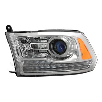 Spyder® - Chrome Factory Style Projector Headlight with LED DRL and Turn Signal