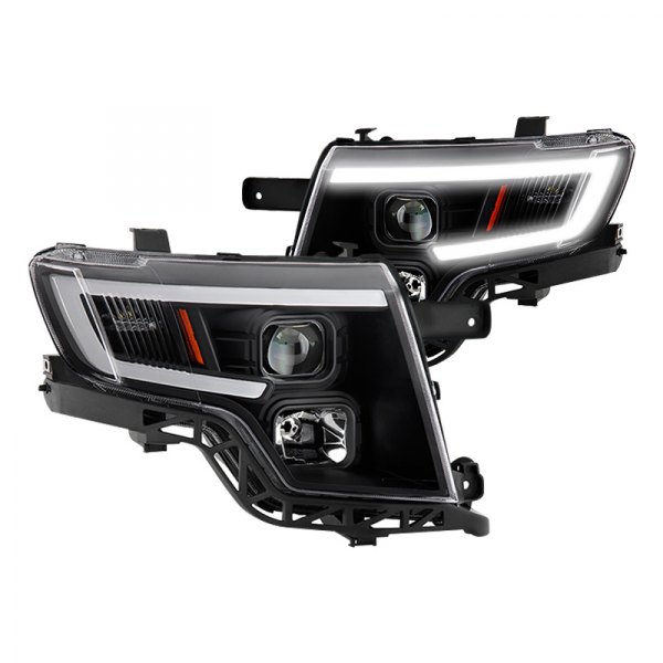 Spyder® - Black LED DRL Bar Projector Headlights, Ford Edge