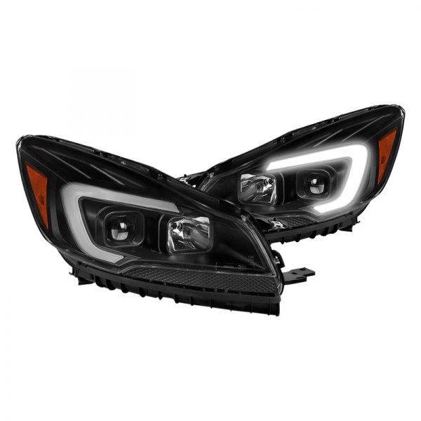 Spyder® - Black LED DRL Bar Projector Headlights, Ford Escape