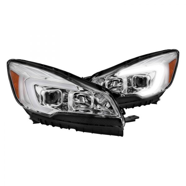 Spyder® - Chrome LED DRL Bar Projector Headlights, Ford Escape