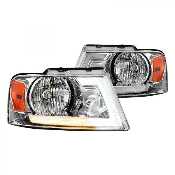 Spyder® - Chrome Switchback DRL Bar Headlights, Ford F-150