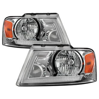 Spyder® - Driver and Passenger Side Chrome Switchback DRL Bar Headlights